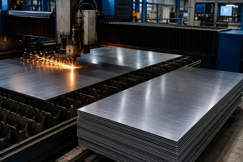 برش ورقه فولادی با دستگاه CNC